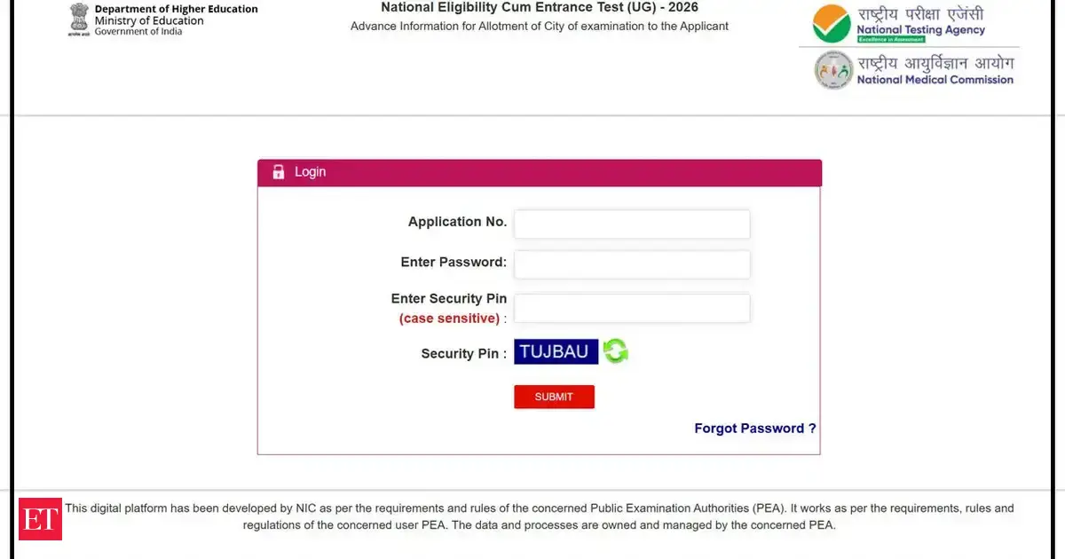 NTA NEET UG 2026 city slips out: Check how to download, things you should check and where to report if you find any issue