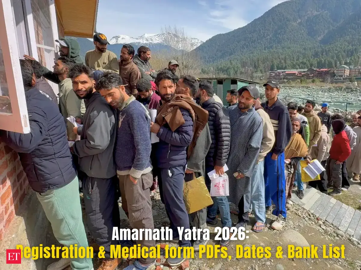 Amarnath Yatra 2026 registration starts April 15: Pilgrimage dates, application and medical form pdf, state-wise banks list and eligibility. Here's all