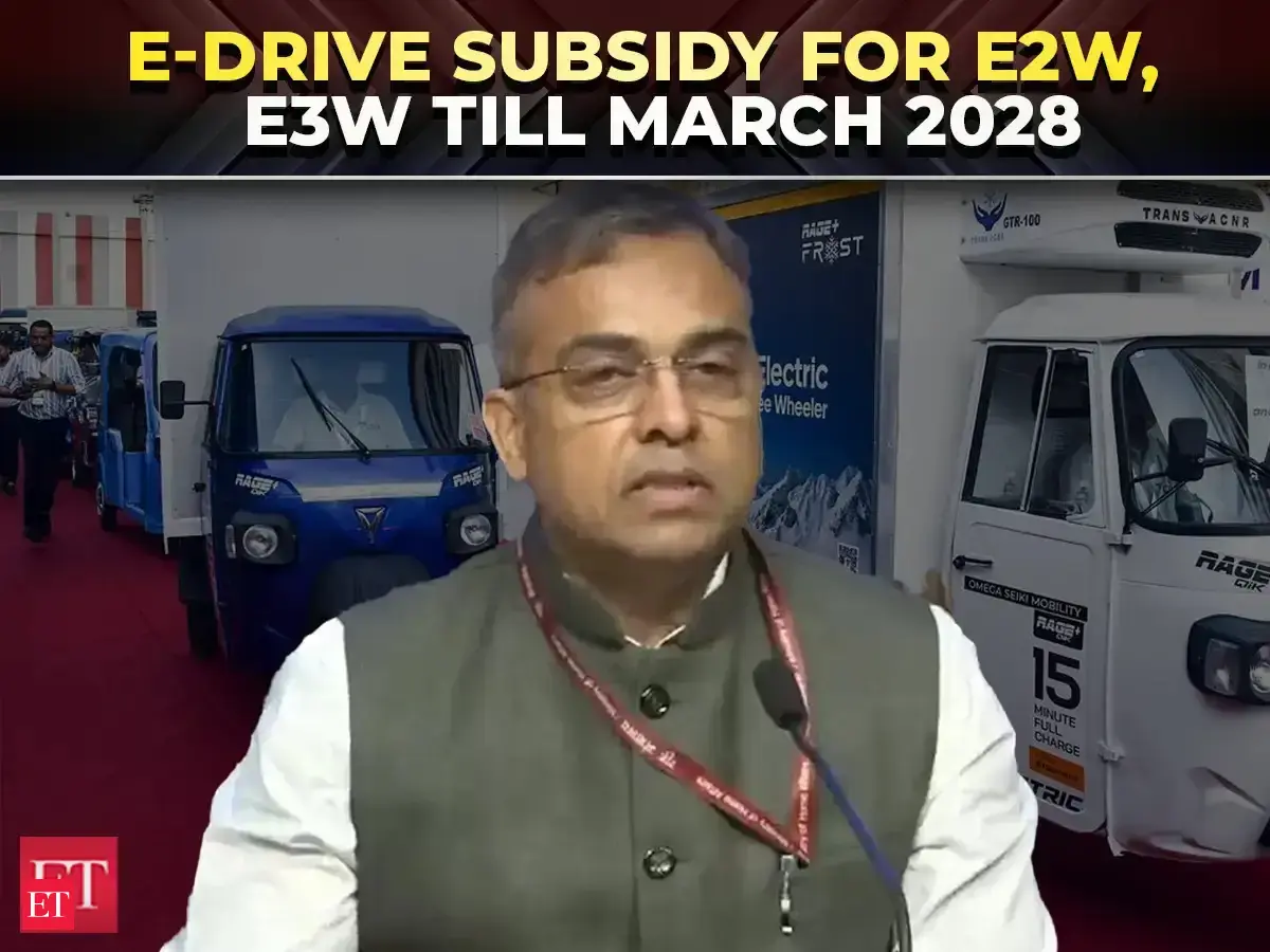 Central govt extends PM E-DRIVE subsidy timeline for registered E2W, E3W till March 31, 2028