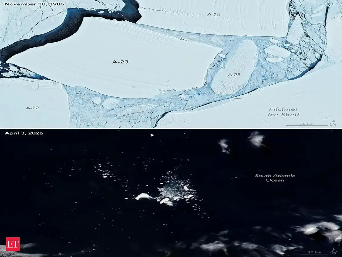 End of a giant: Trillion-tonne iceberg, twice the size of Greater London, breaks just before 40th birthday