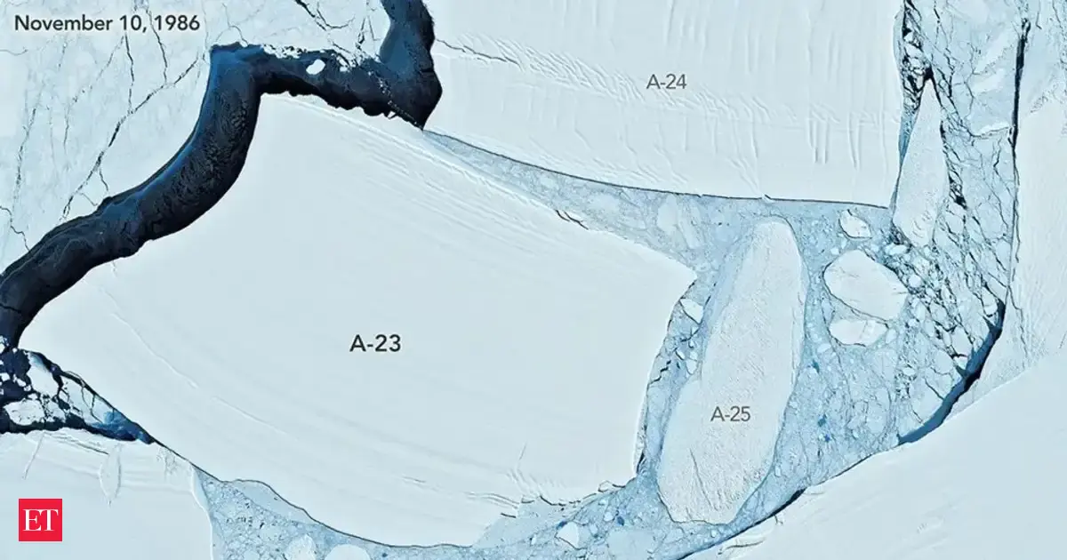 End of a giant: Trillion-tonne iceberg, twice the size of Greater London, breaks just before 40th birthday