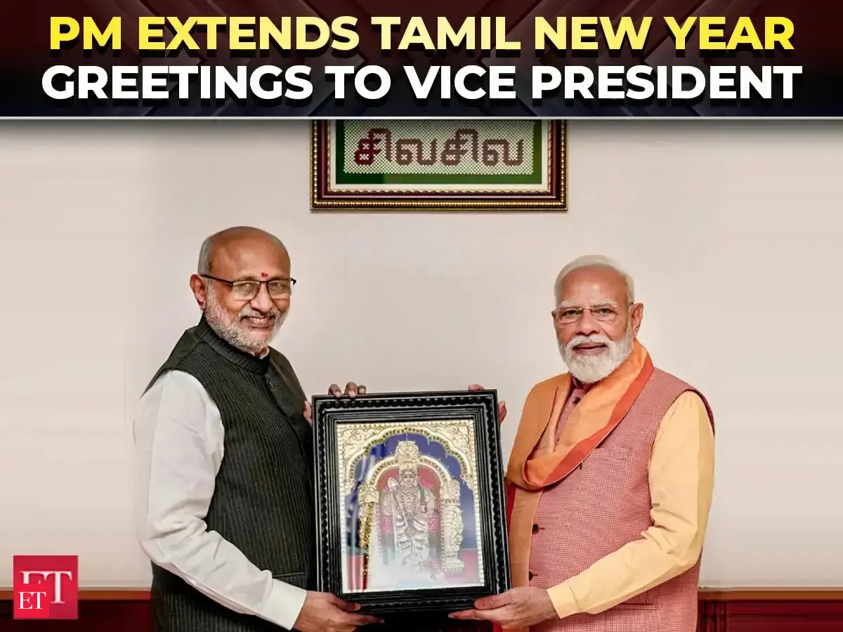 PM Modi meets VP Radhakrishnan, extends greetings on Tamil New Year 'Puthandu'