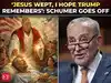 &lsquo;Jesus wept&rsquo;: Schumer slams Trump for targeting Pope Leo & over AI-image depicting himself as Christ