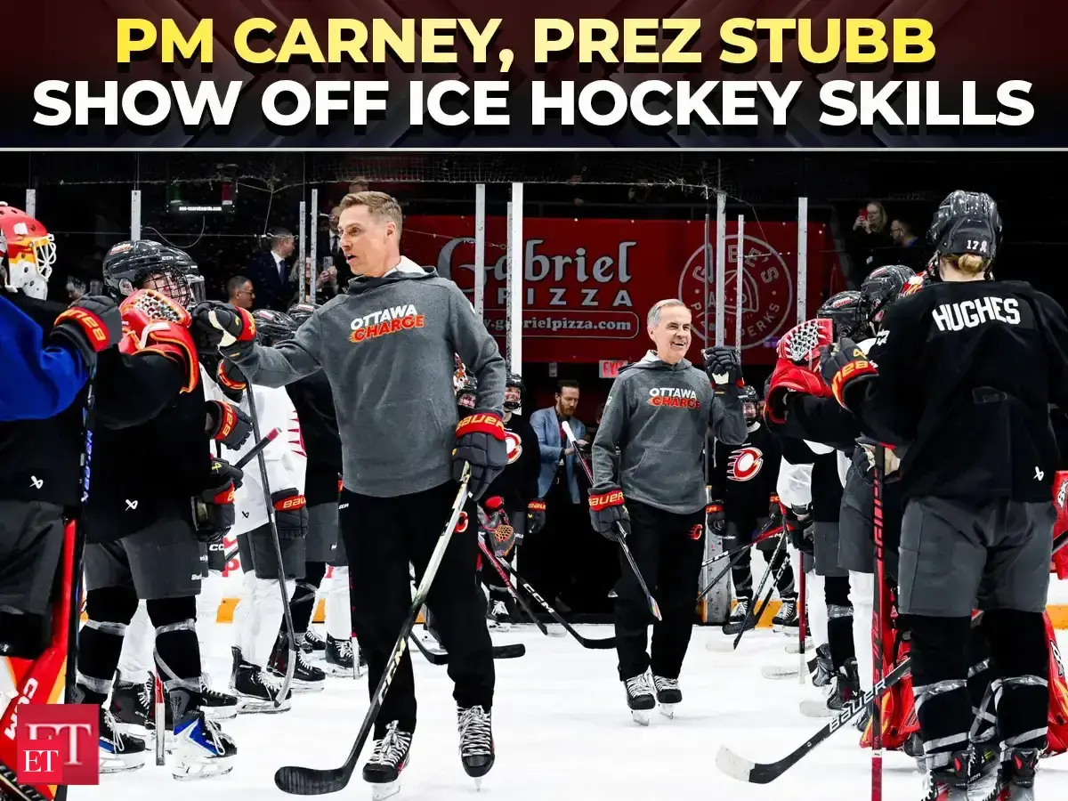 Canada PM Carney, Finland President Stubb play ice hockey in Ottawa, camaraderie goes viral