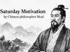 Saturday Motivation by Chinese philosopher Mozi: &lsquo;The noble man doesn&rsquo;t seek his reflection in water but in&hellip;&rsquo;