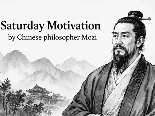 Saturday Motivation by Chinese philosopher Mozi: ‘The noble man doesn’t ...