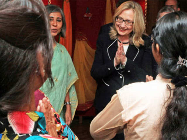 Clinton at ICCR in Kolkata