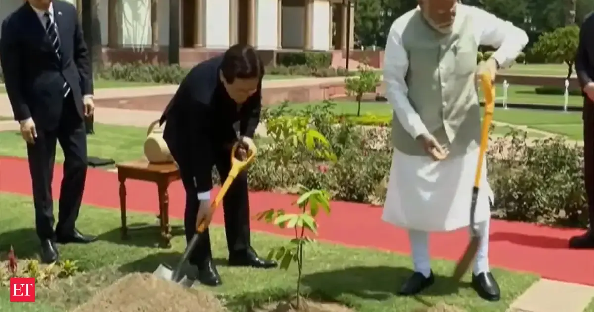 PM Narendra Modi meets South Korea President Lee Jae-myung at Hyderabad House in New Delhi