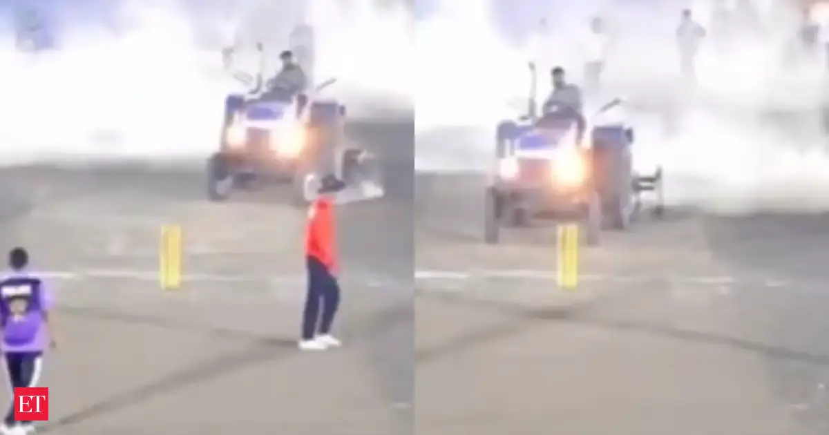 Local leader digs up cricket pitch in Maharashtra’s Jalgaon with tractor after not being invited; viral video sparks outrage