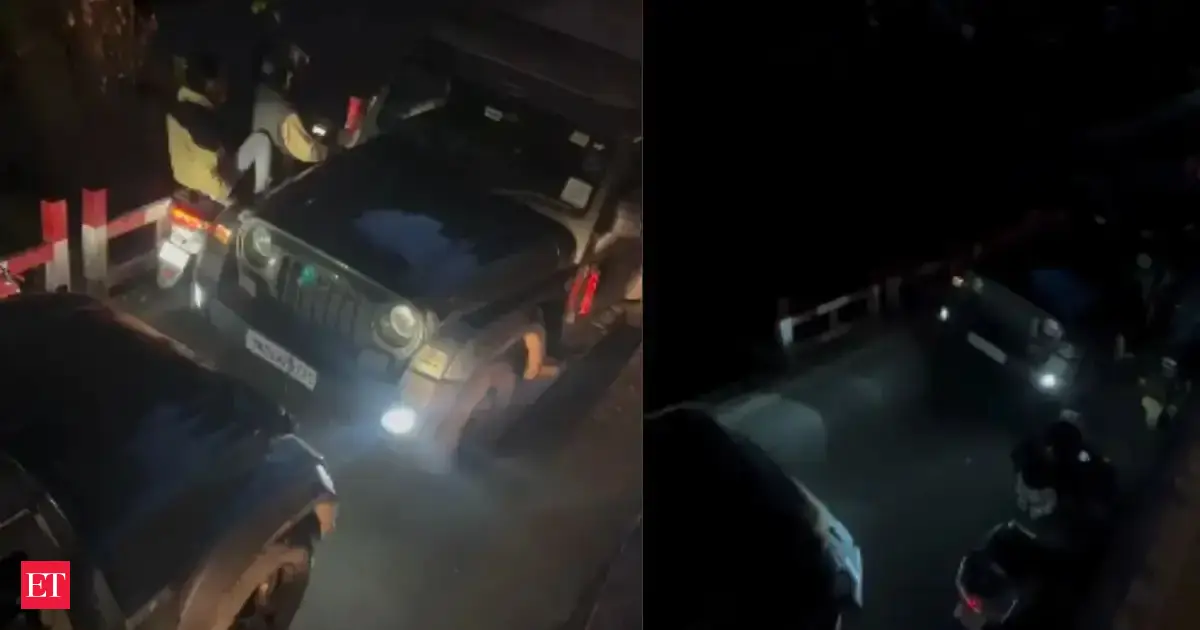 Black UK Thar vs UP Thar: Who wins the 30-minute ego battle on a narrow road? Watch viral clip