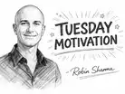 Tuesday Motivation by Canadian author Robin Sharma: 'Change is hardest at the be:Image