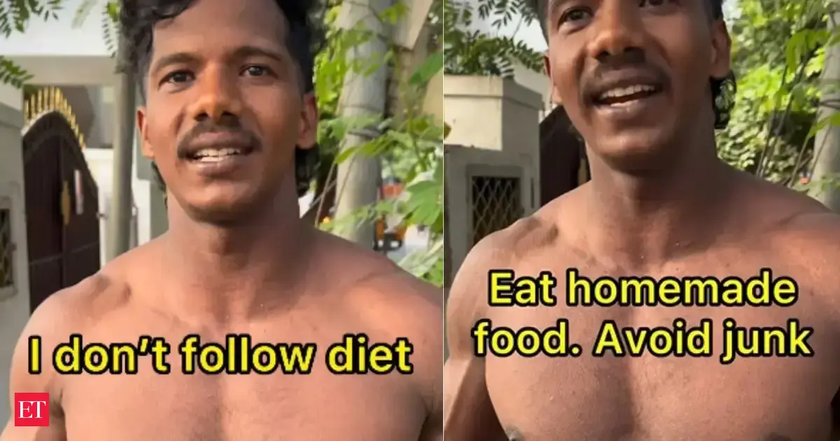 No protein shakes, just home-cooked meals: Construction worker tells how he got a chiselled body through rice and sambar. Watch