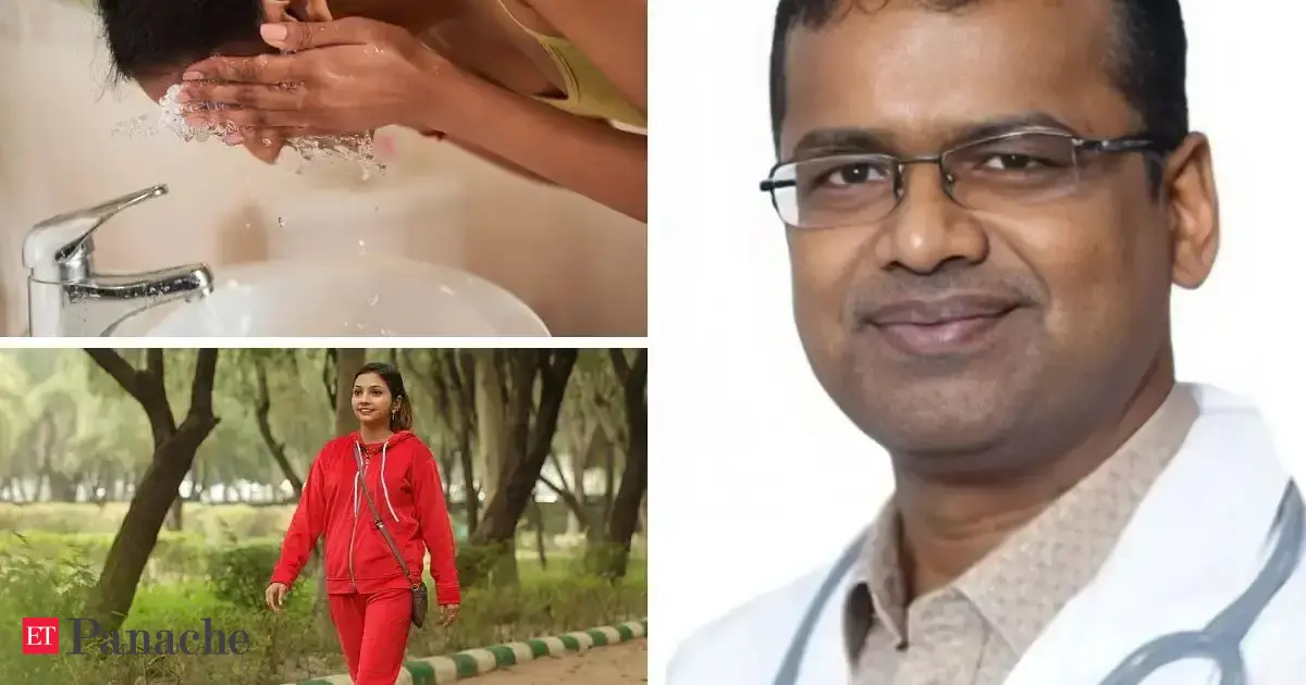 She is healthy, walks 5 km daily but has a strange symptom while washing face. Could be a case of common vitamin deficiency, explains top doctor