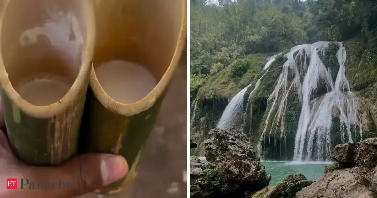 Tea, noodles served in bamboo cups. An offbeat tourist destination is reducing plastic waste in a simple and sustainable way