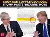 'He called to KISS MY A**': Trump posts 'BIZARRE' farewell note as Tim Cook steps down as Apple CEO