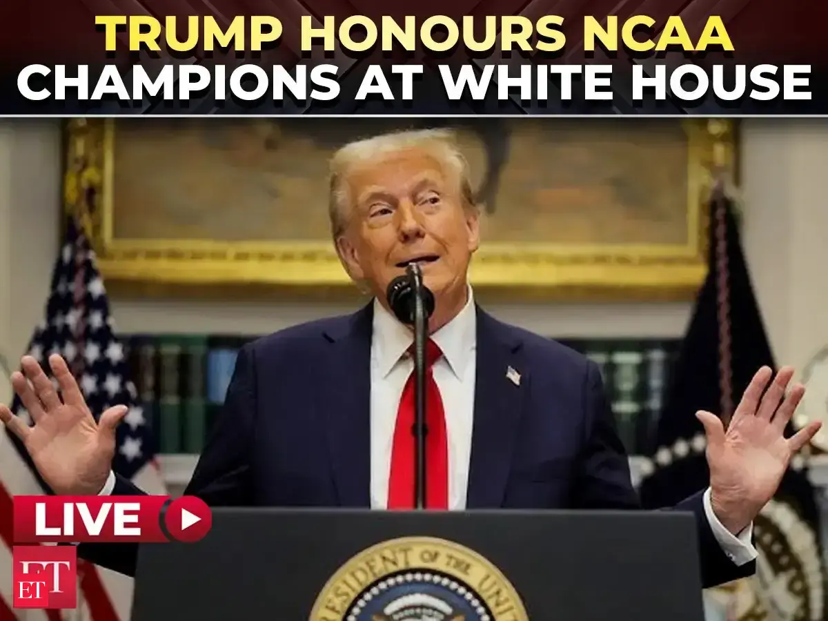 LIVE: President Donald Trump hosts NCAA title winners at White House