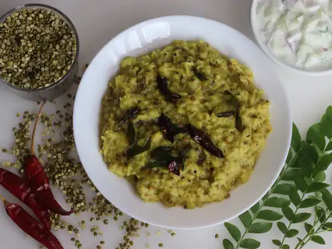 Moong Dal Khichdi with Curd