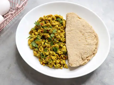 Egg Bhurji with Roti