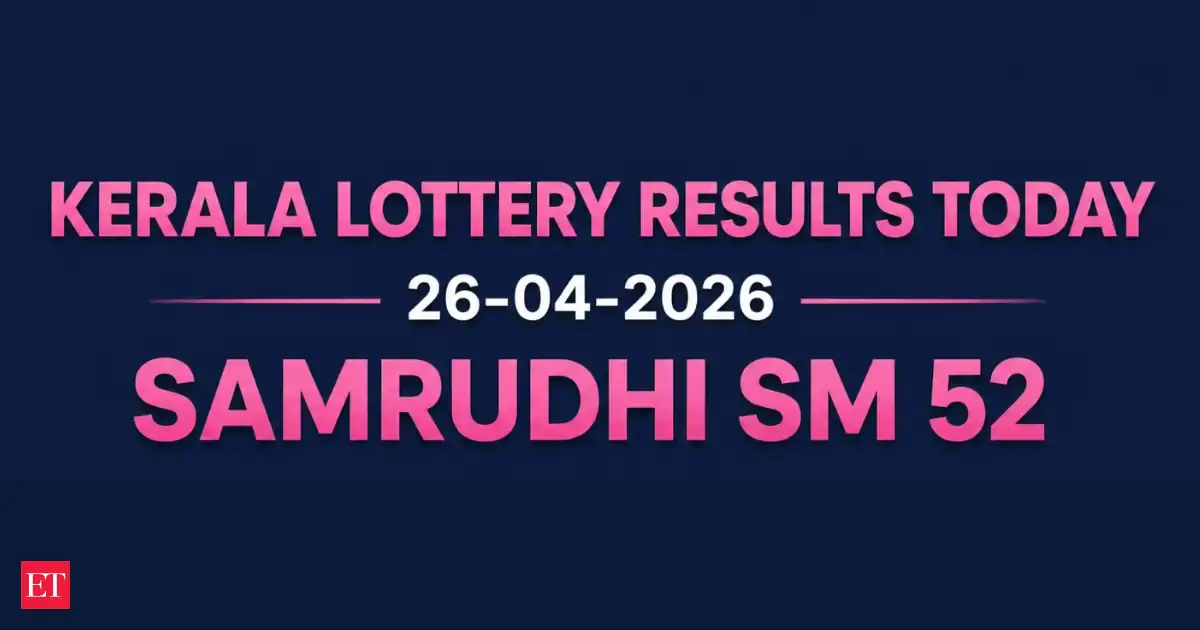 Kerala lottery result today (26/04/2026): Samrudhi SM 52 results out; Check Rs 1 crore winning number and full list here