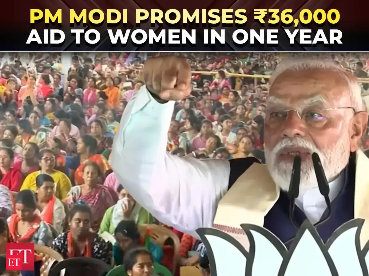 West Bengal election | PM Modi promises ₹36,000 aid to women in one ...
