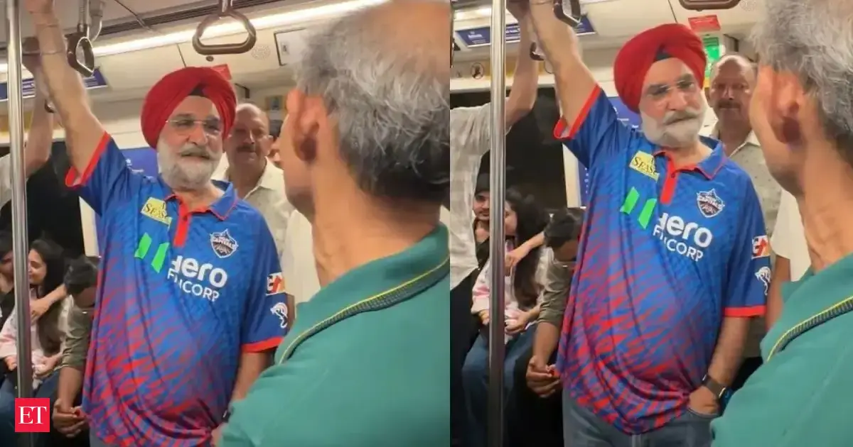 Delhi LG Taranjit Singh Sandhu’s metro ride goes viral, 'cozy' couple behind him sparks 'peeche dekho' moment