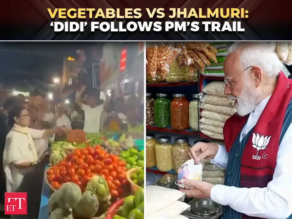 Vegetables vs Jhalmuri: Mamata follows PM Modi on market visit spree in West Bengal