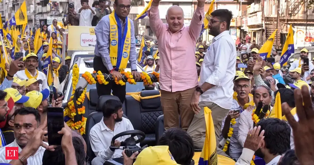 Local polls: AAP expands Gujarat footprint, wins Narmada district panchayat, 12 taluka panchayats