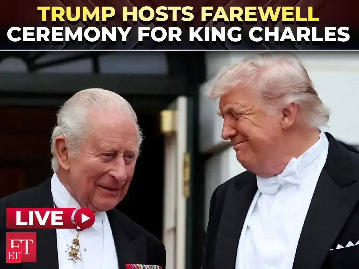 LIVE | Trump hosts grand farewell ceremony for King Charles III after his four-day US visit