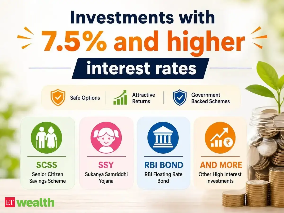 6 investments with 7.5% and higher interest rates: SCSS, SSY, RBI bond and more
