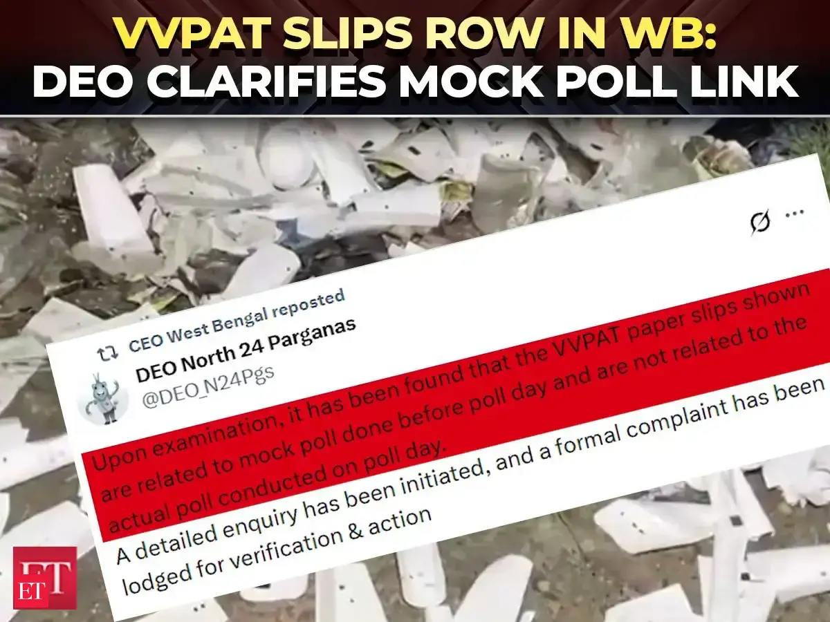VVPAT Row in Madhyamgram: Authorities clarify VVPAT slips not linked to actual voting