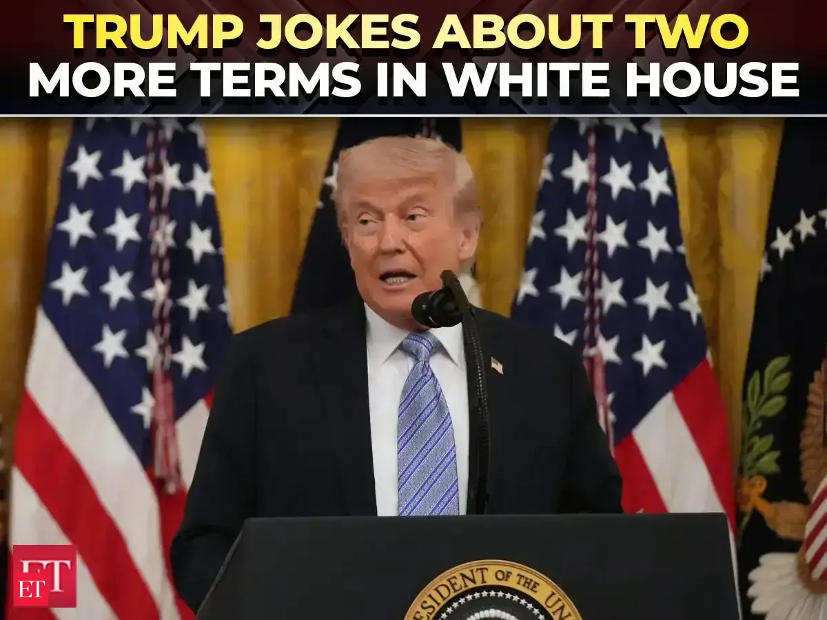 MOMENT: Trump jokes he'll leave office in 'eight or nine years'
