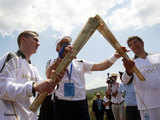 Second torchbearer, Alexander Loukos