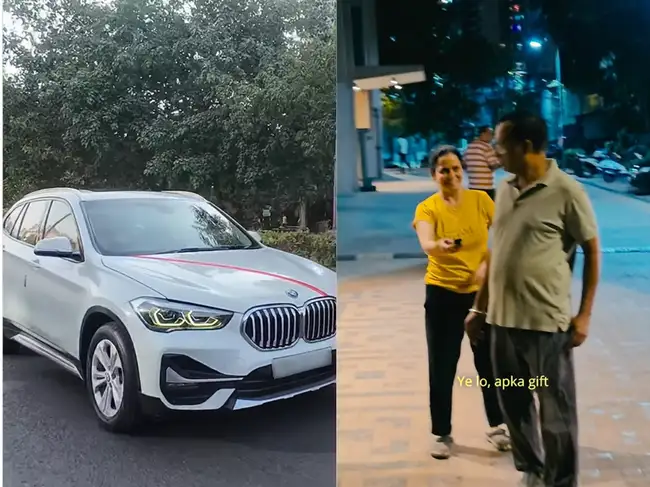 Techie gifts BMW to parents, their emotional reaction melts the ...