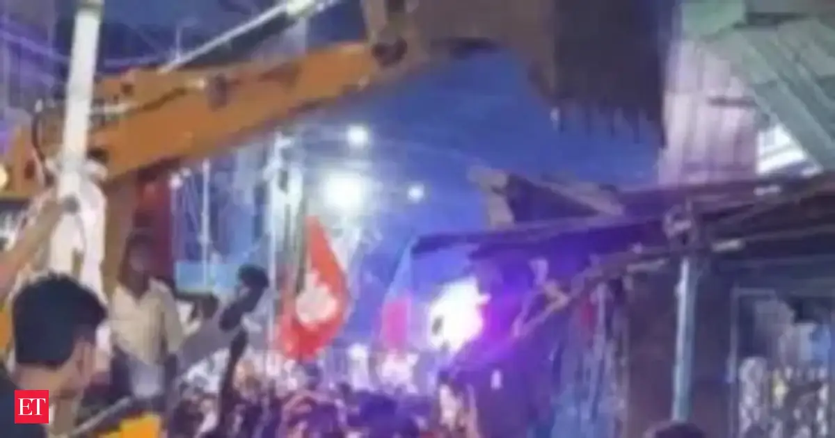 BJP workers used bulldozer to demolish meat shops in Kolkata market after winning elections: TMC