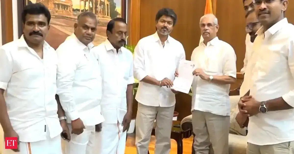 TVK chief Vijay meets Governor Rajendra Arlekar, stakes claim to form govt in Tamil Nadu