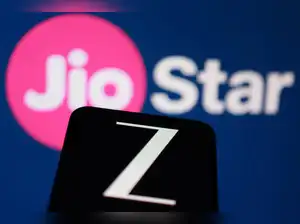 Illustration shows Zee and Jio Star logos