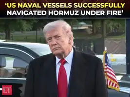 Trump confirms US, Iran traded fire in Hormuz; says American naval vessels transited successfully - The Economic Times Video | ET Tv