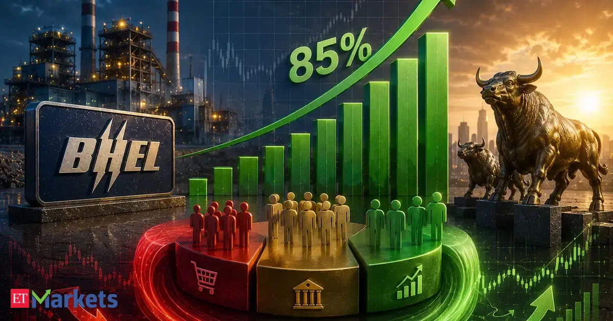 BHEL shares' 85% returns, strong earnings fuel ownership churn as retail trims while FIIs, MFs raise exposure