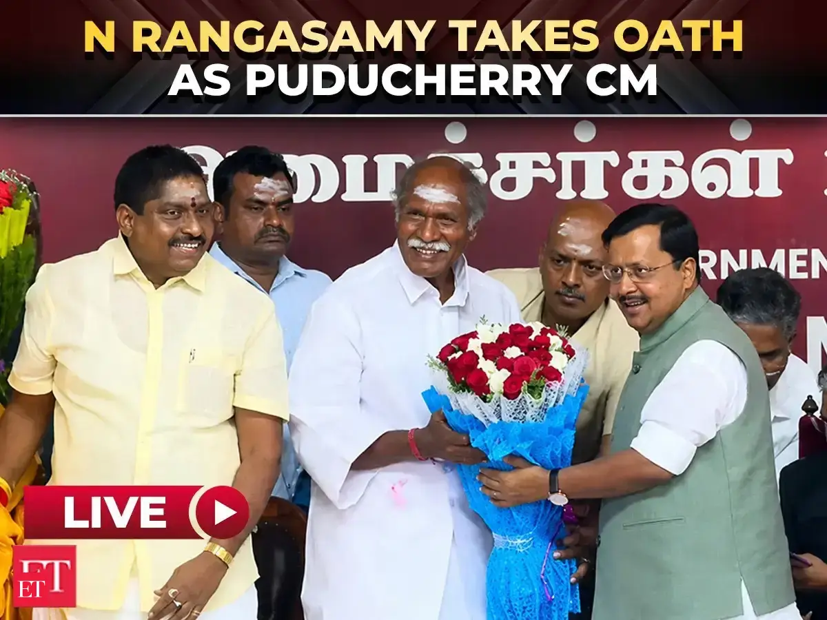 N Rangasamy swearing-in: Puducherry CM for 5th time - The Economic ...