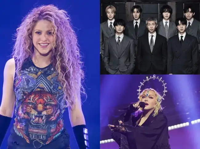 BTS, Shakira, Madonna