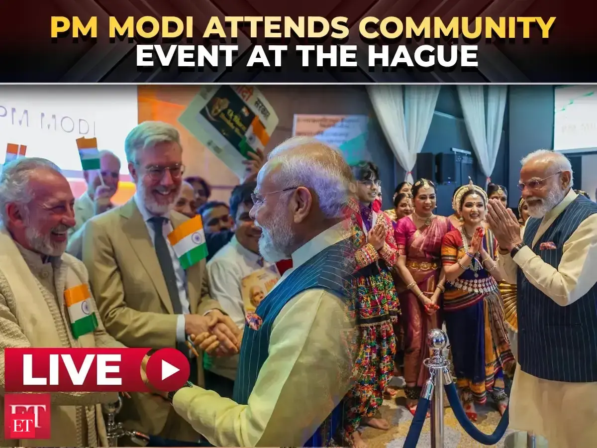 PM Narendra Modi participates in community programme in The Hague, Netherlands