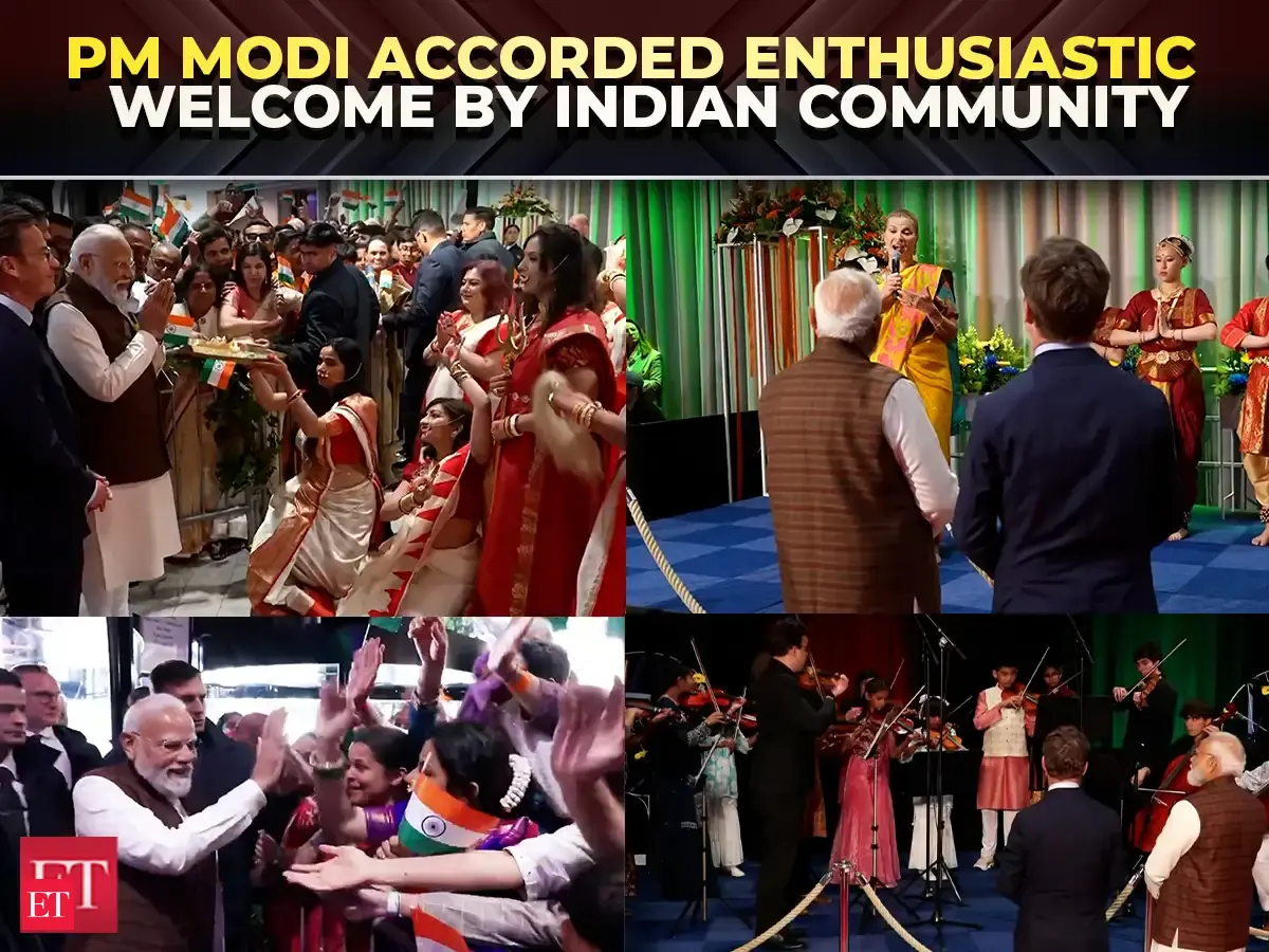 PM Modi lands in Sweden on third leg of 5-nation tour, gets rousing welcome from Indian diaspora – The Economic Times  m.economictimes.com