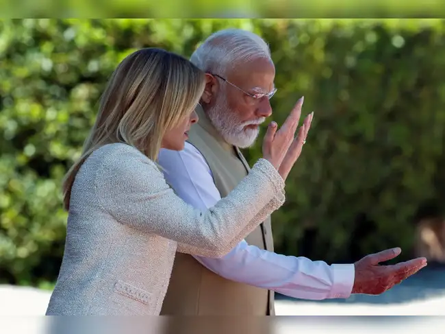 Italy's PM Meloni meets Indian PM Modi, in Rome
