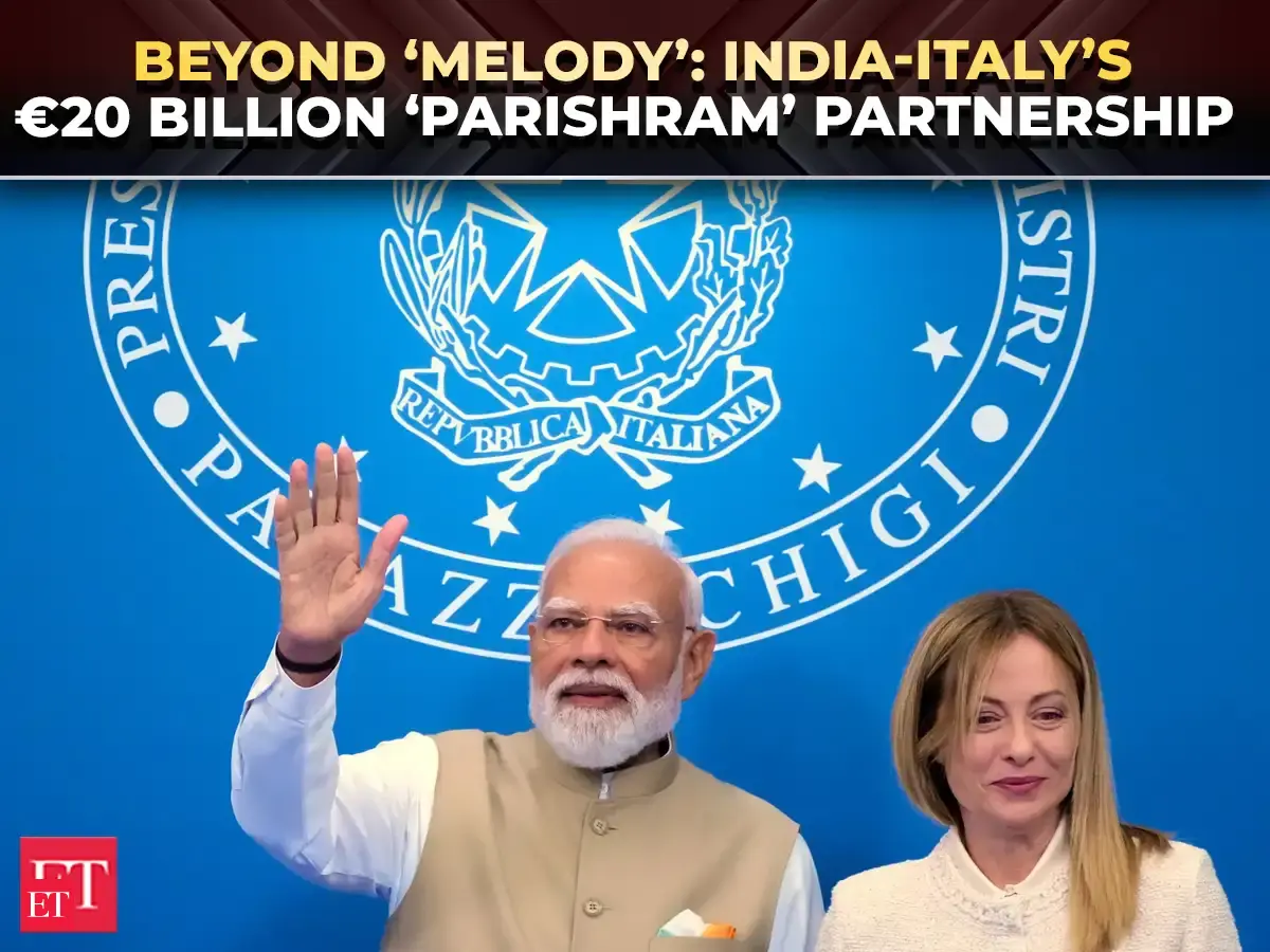 'Italy and India closer than ever': Meloni sets €20 billion trade target under special partnership