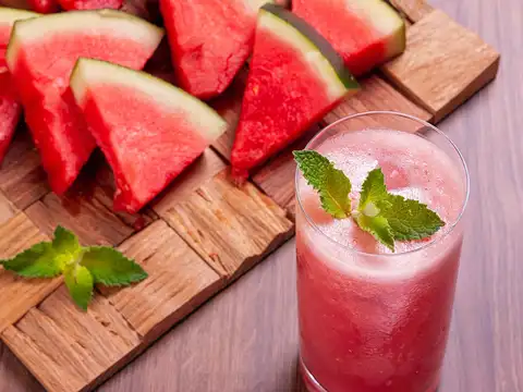 Watermelon juice helps with hydration