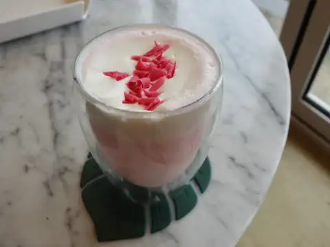 Rose sharbat is a classic summer cooler