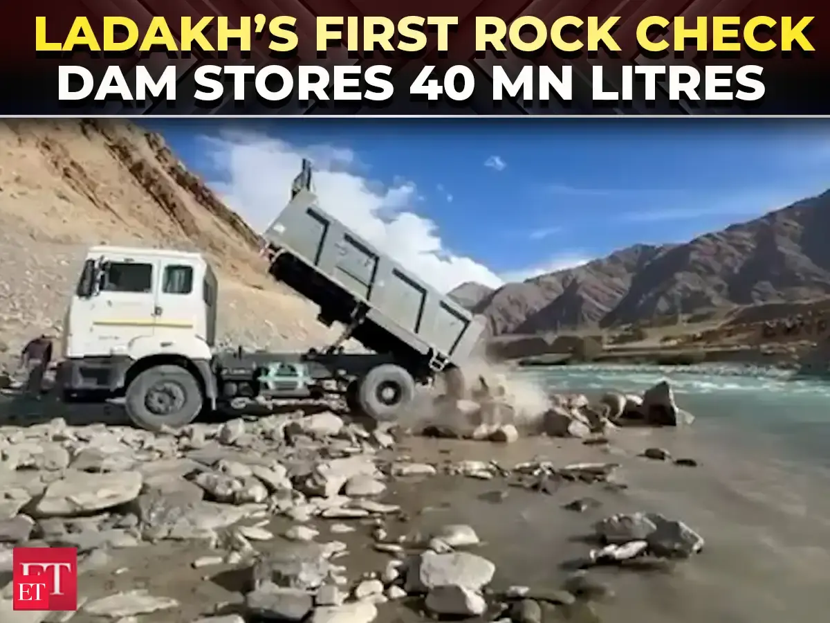 Ladakh gets first Rock Check Dam at 11,400 ft to boost sustainability under ‘Sindhu Jal mission’
