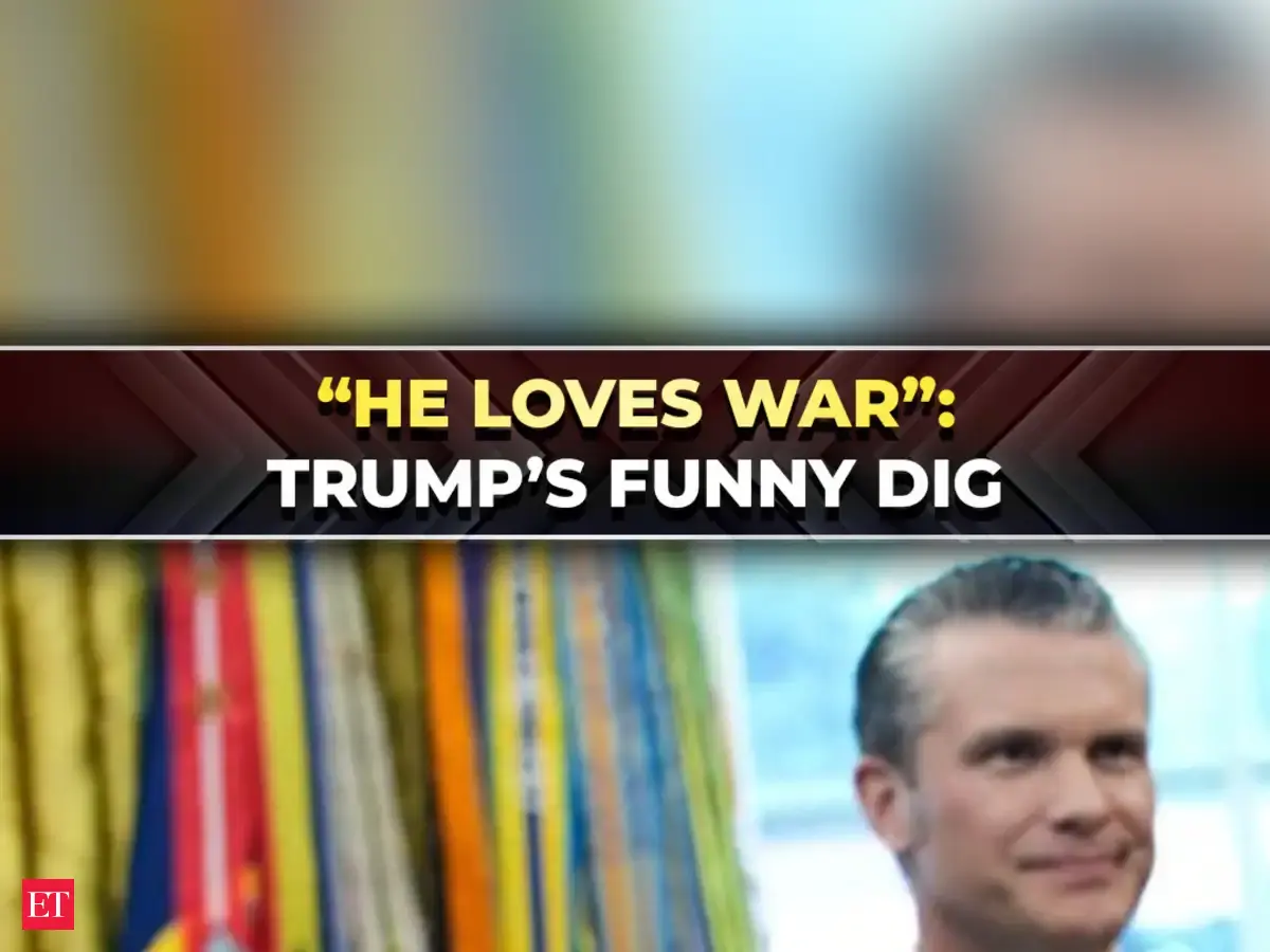 US President Trump jokes that “Secretary of War” Pete Hegseth loves war