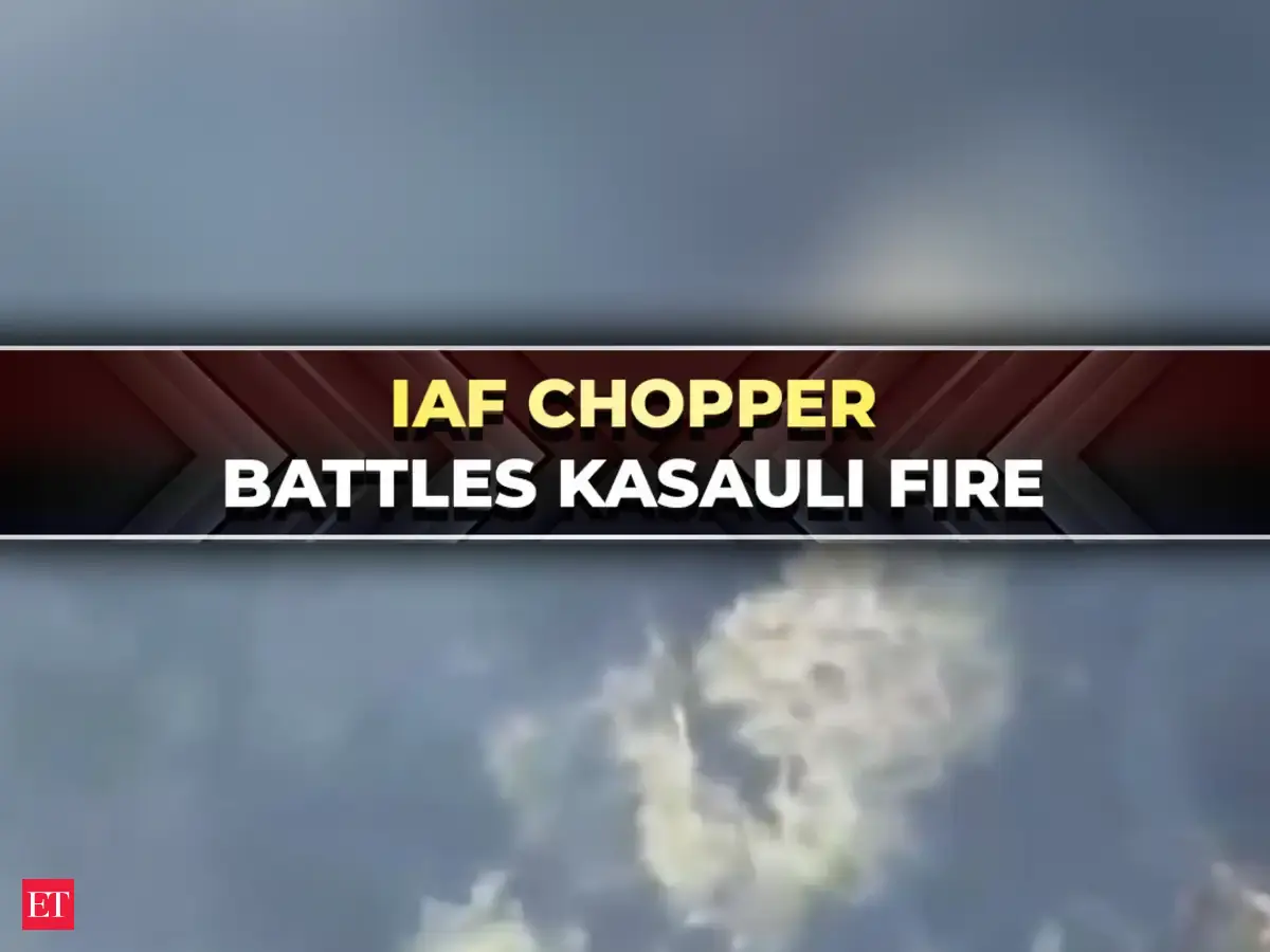 IAF helicopter uses Bambi buckets to douse forest fire in Himachal’s Kasauli