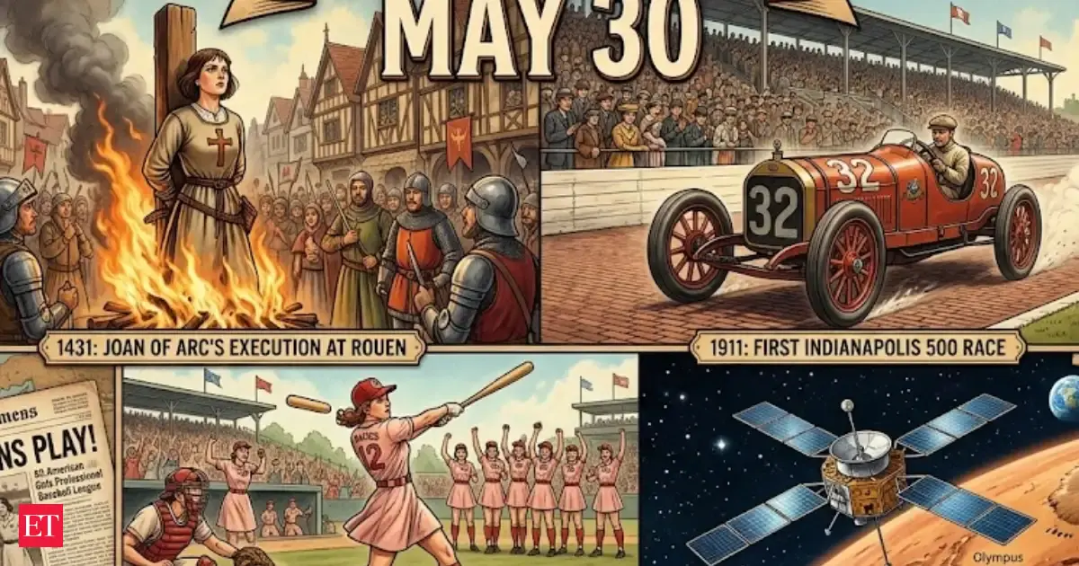 This day in history, May 30: From Joan of Arc's execution to the first Indy 500, women's pro baseball league debut and Mariner 9's launch to Mars